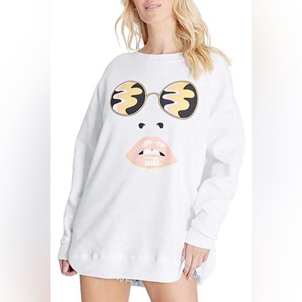 Wildfox oversized White Sweater size XS